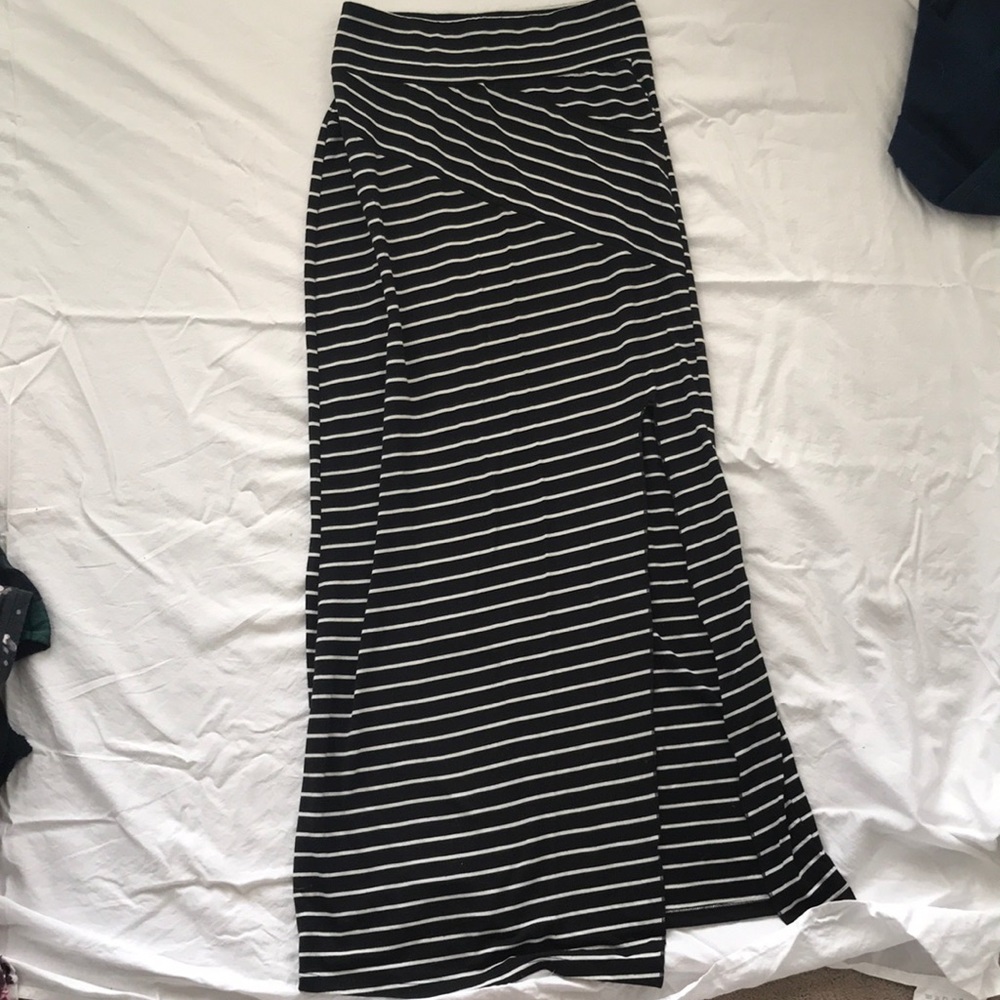 striped maxi skirt